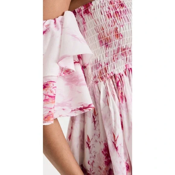 NWT Misa Los Angeles Dina Shirred Ruffle Mini Dress - Picture 7 of 12